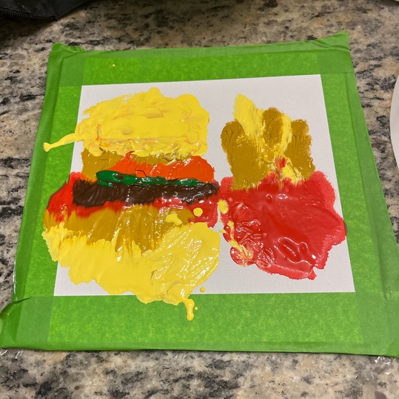 “Burger&Fries” Acrylic Painting by Talented Dachshund - Picture 5 of 8